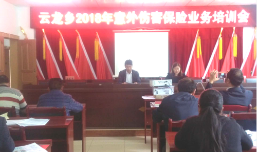 简报（2018）46期云龙乡召开2018年老年人意外伤害保险推进会123