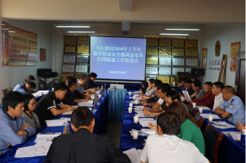 第49期乌东德镇召开2018年上半年提升群众安全感满意度暨扫黑除恶工作推进会36