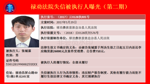 禄劝法院失信被执行人曝光台(第二期）_14