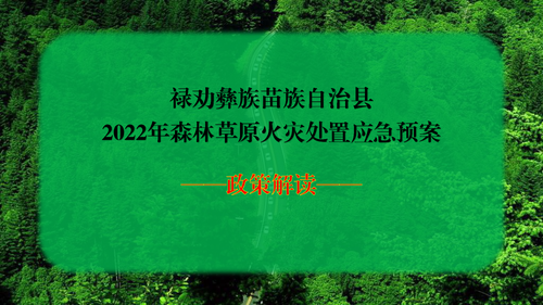 禄劝彝族苗族自治县2022年森林草原火灾处置应急预案解读_页面_01