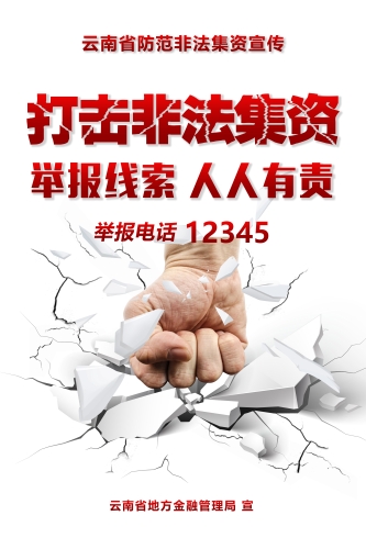 打击非法集资 竖版（拳头）【预览图 不可打印】
