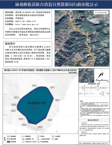 禄劝县LQ-G2024T-057号地块详细规划批前公示