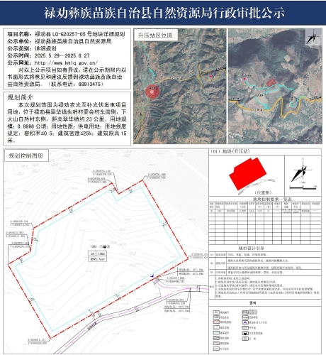 禄劝县LQ-G2025T-05号地块详细规划批前公示