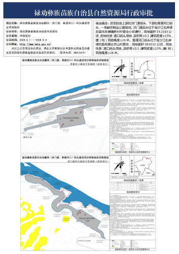 禄劝彝族苗族自治县翻坝（洪门渡、普渡河口）码头建设项目详细规划批前公示